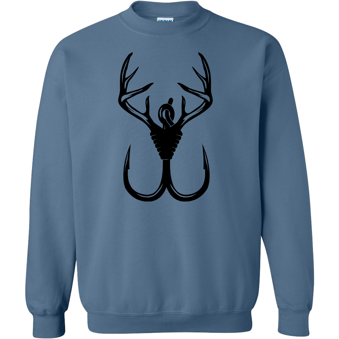 Antler Hook Adult Crew Neck Sweatshirt