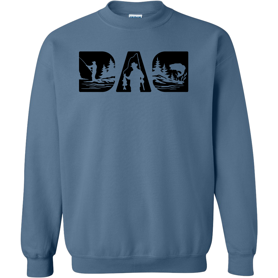 Fishing Dad Adult Crew Neck Sweatshirt