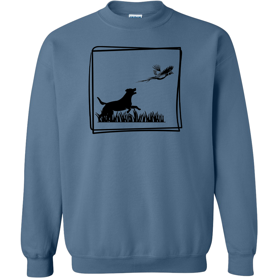 Pheasant Flush Adult Crew Neck Sweatshirt