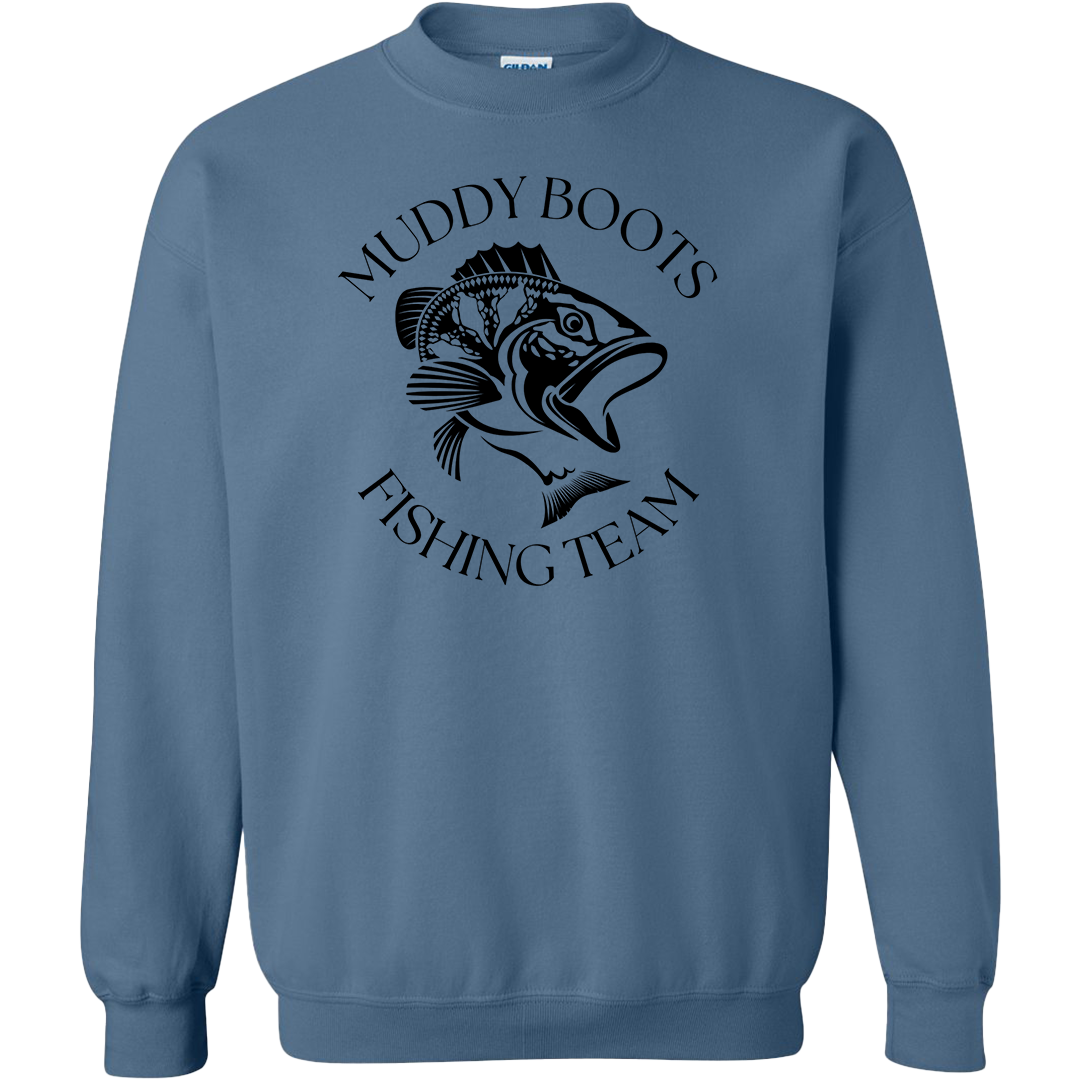 Fishing Team Adult Crew Neck Sweatshirt