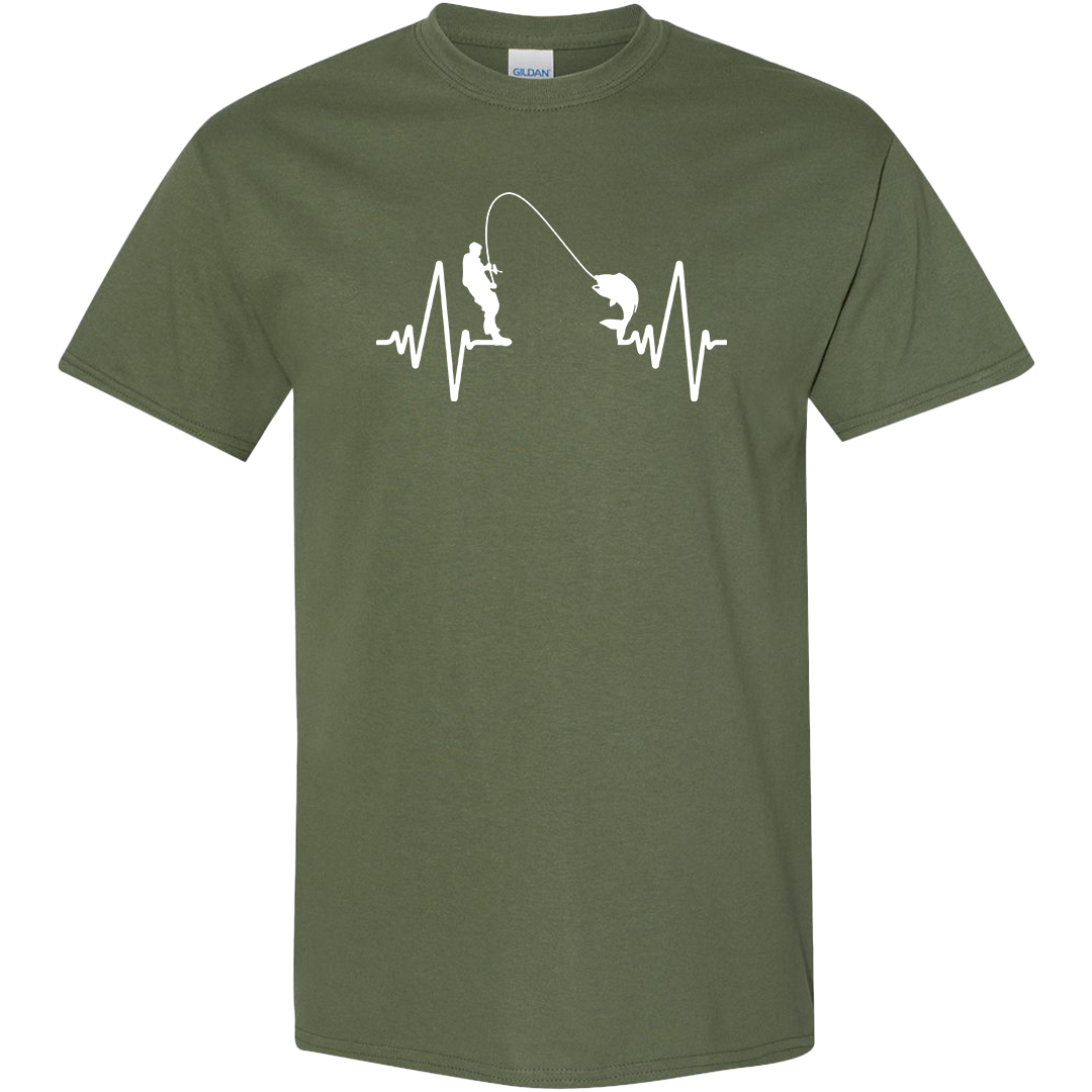 Fishing Heartbeat Kids Tee