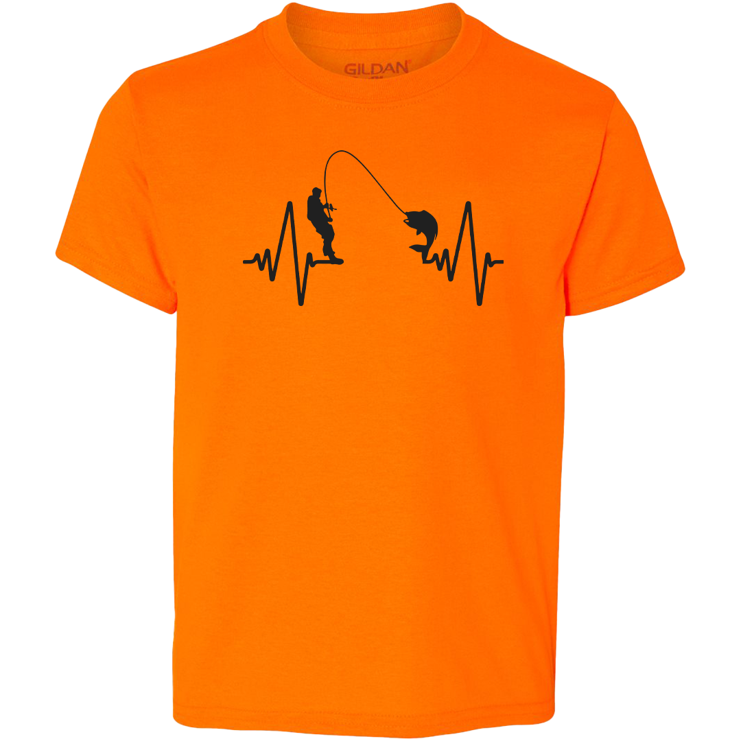 Fishing Heartbeat Kids Tee