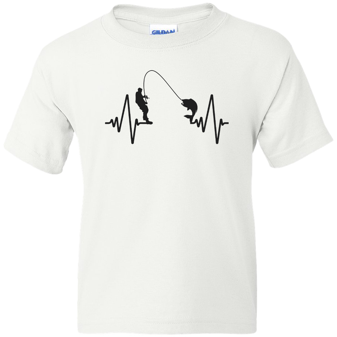 Fishing Heartbeat Kids Tee