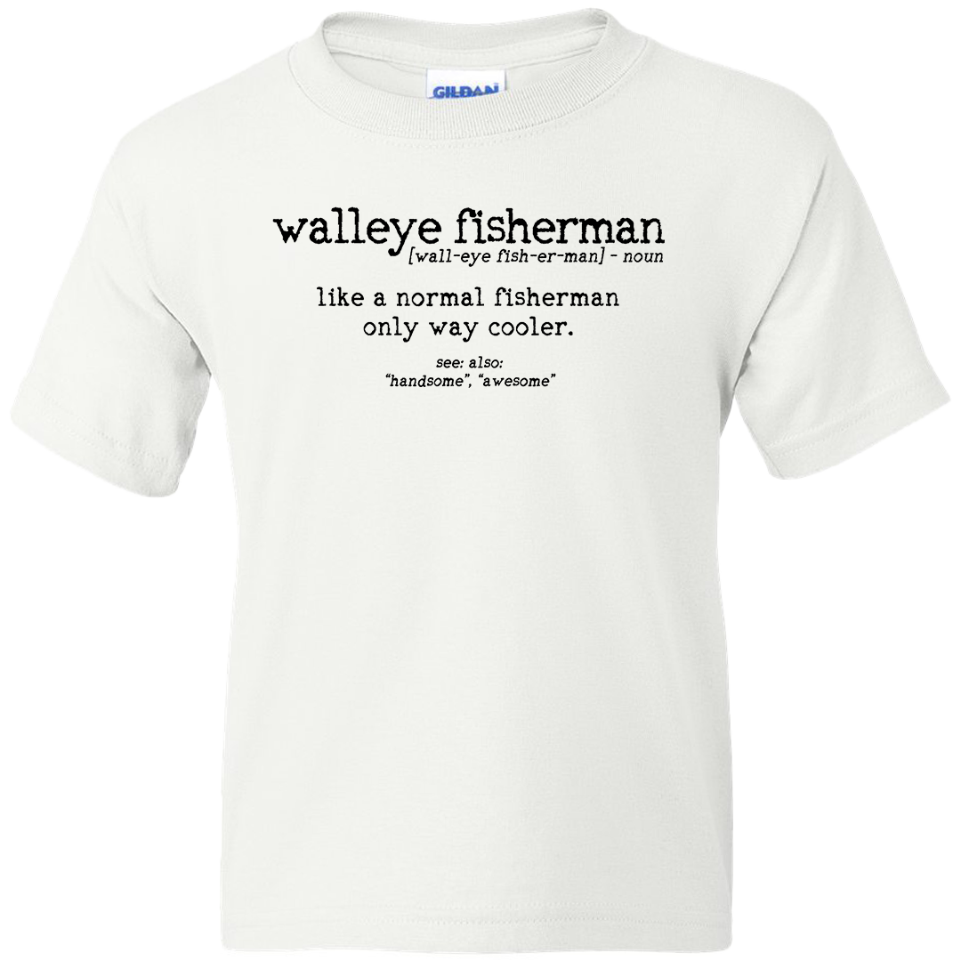 Walleye Fisherman Definition Kids Tee
