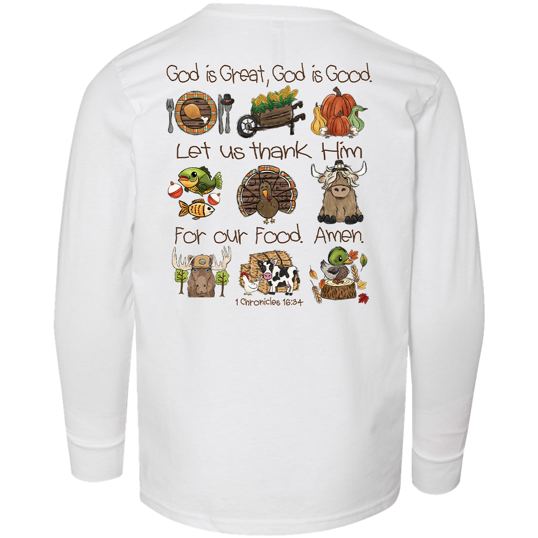 Thanksgiving Blessing Toddler Long Sleeve Tee