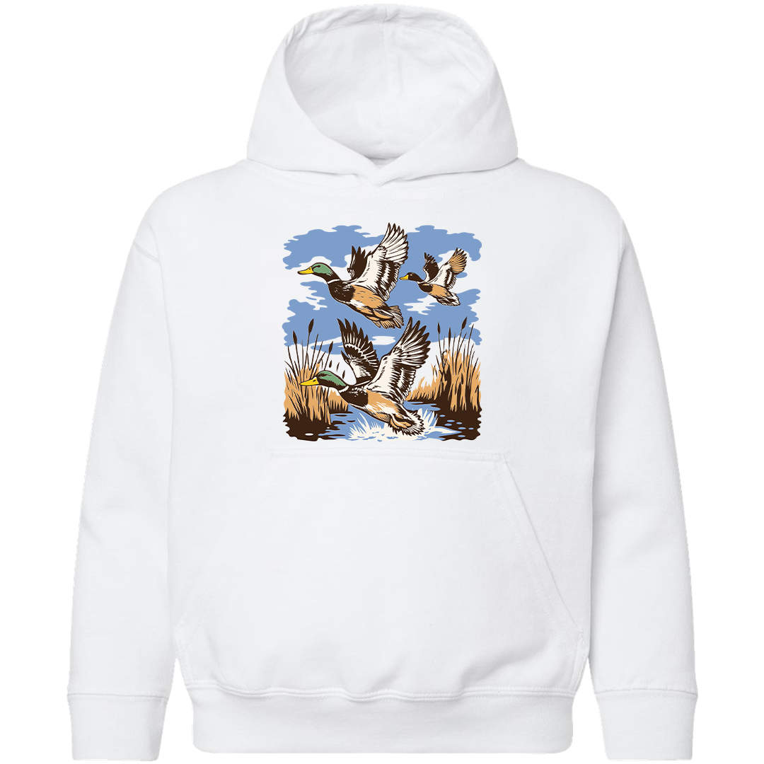 Vintage Ducks Kids Hoodie