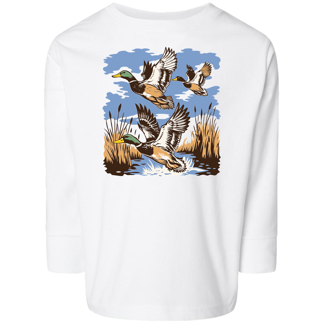 Vintage Ducks Toddler Long Sleeve Tee