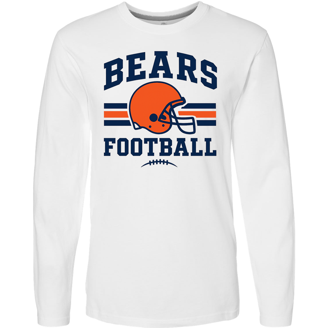 Bears Football Adult Long Sleeve Tee