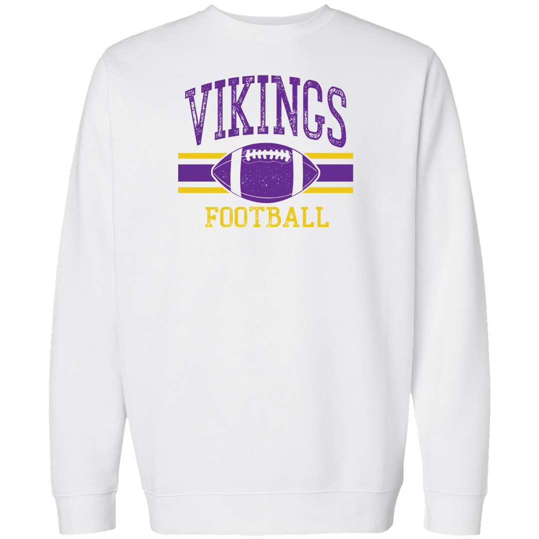 Vikings Football Adult Crew Neck Sweatshirt