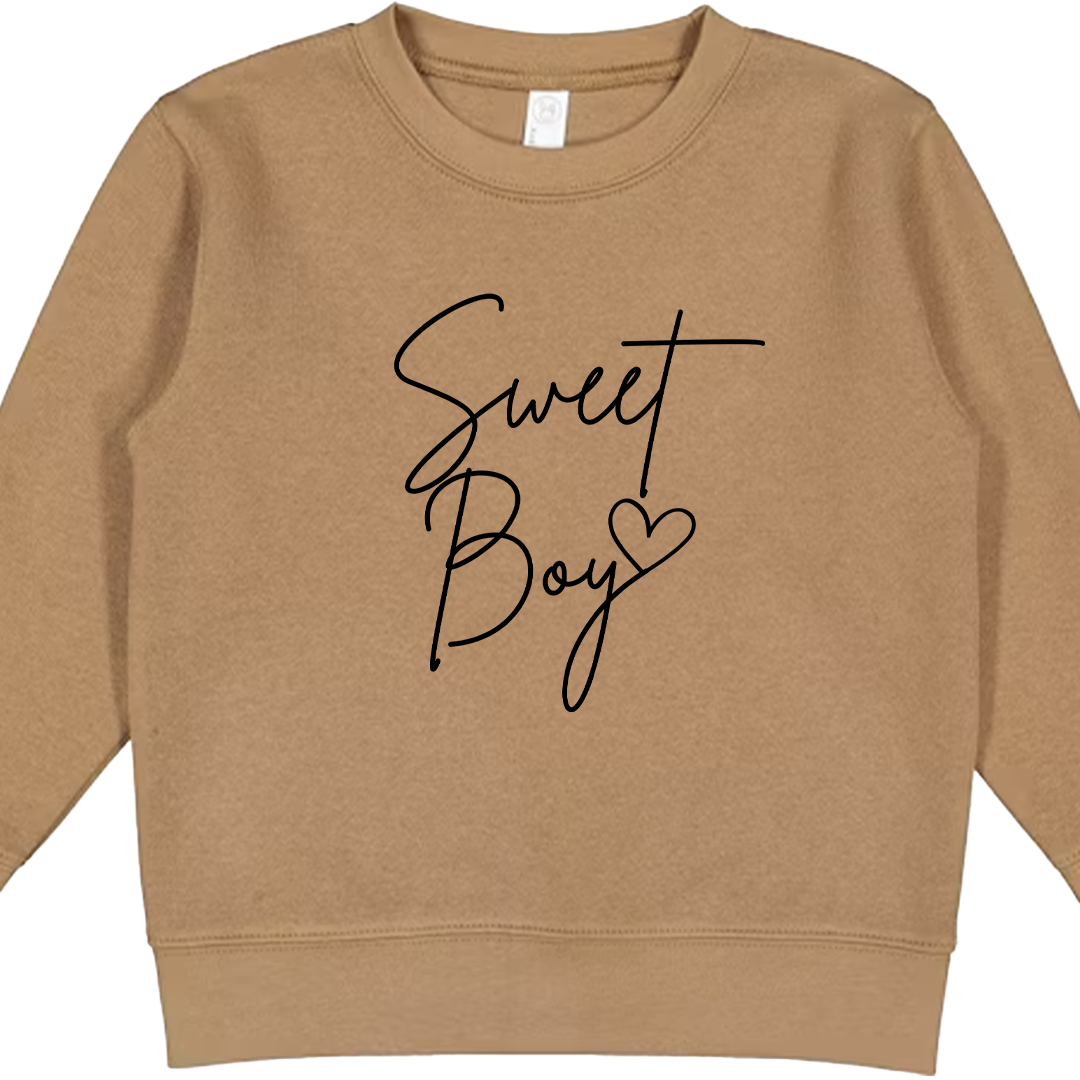 Sweet Boy Kids Crew Neck Sweatshirt