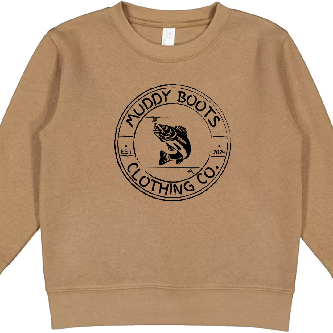 Rod Bending Kids Crew Neck Sweatshirt