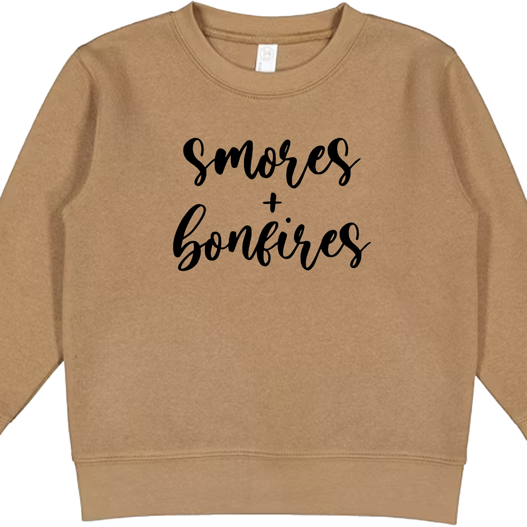 S'mores And Bonfires Kids Crew Neck Sweatshirt