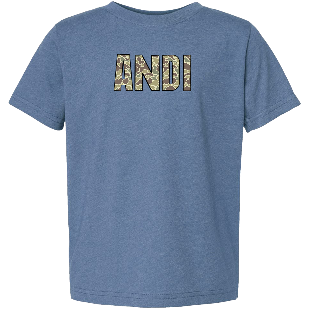 Personalized Camo Name Toddler Tee
