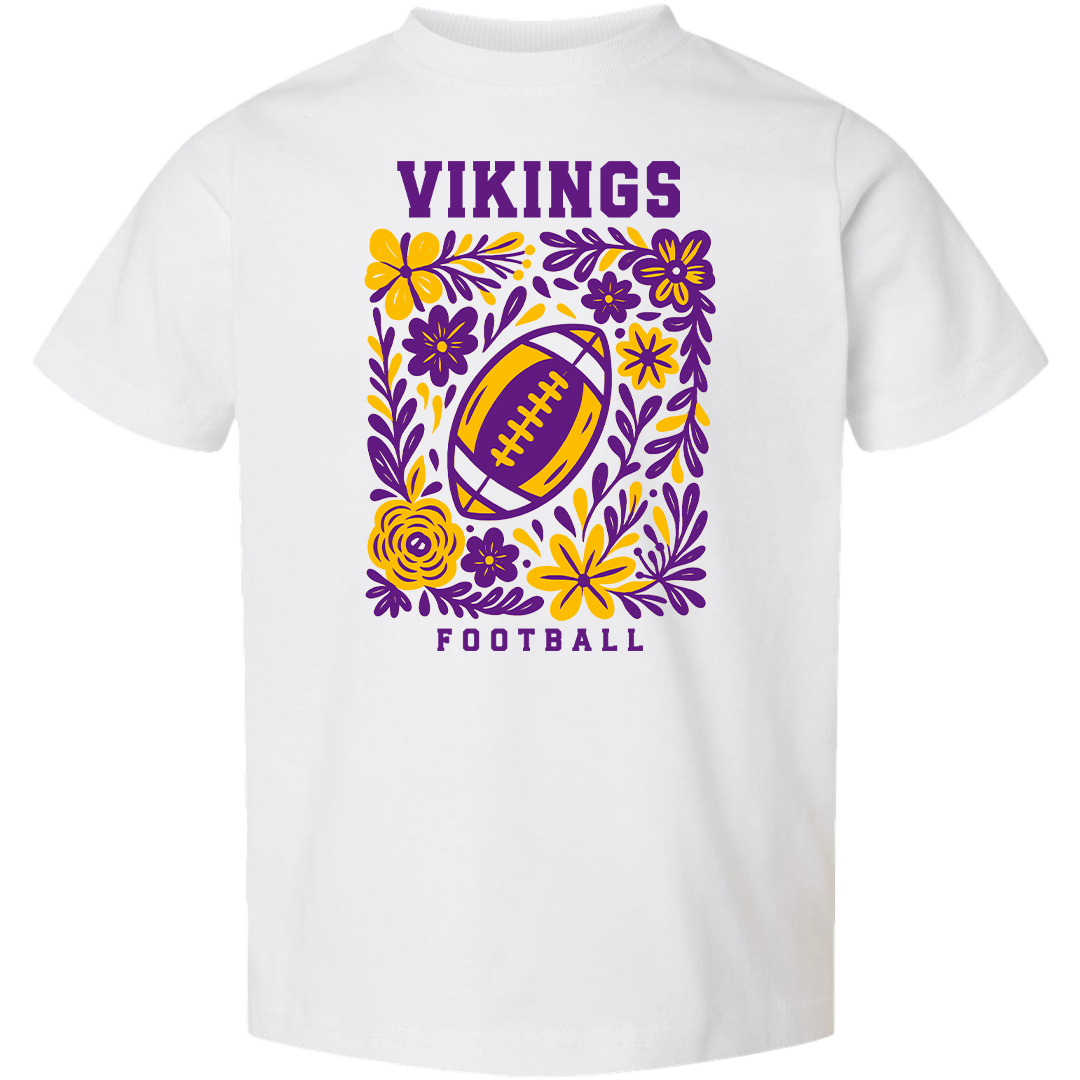 Vikings Floral Toddler Tee