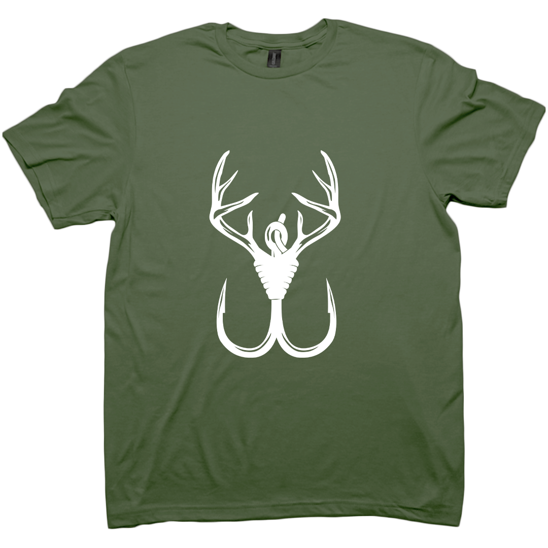 Antler Hook Adult Tee - Muddy Boots Clothing - T-Shirt