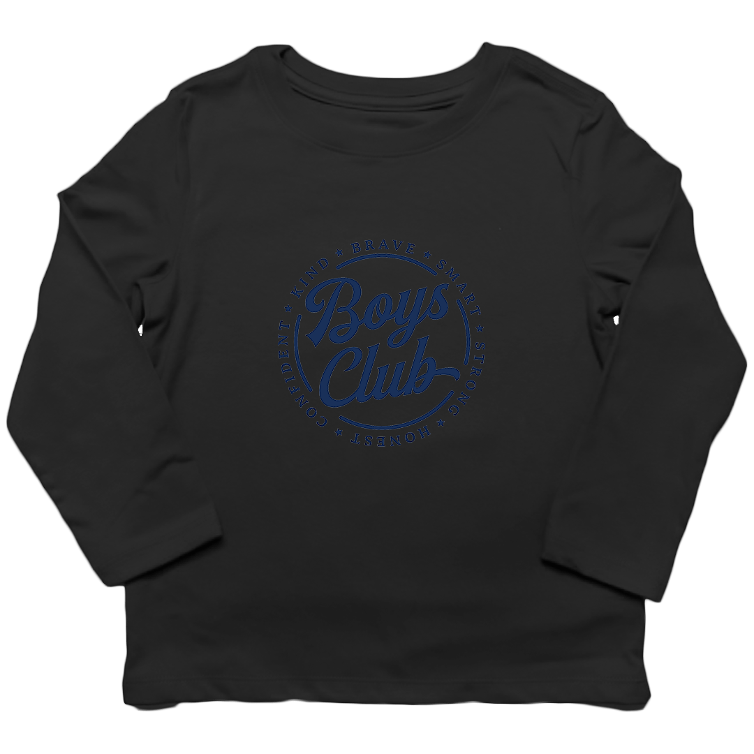 Boys Club Kids Long Sleeve Tee - Muddy Boots Clothing - Long Sleeve Tee