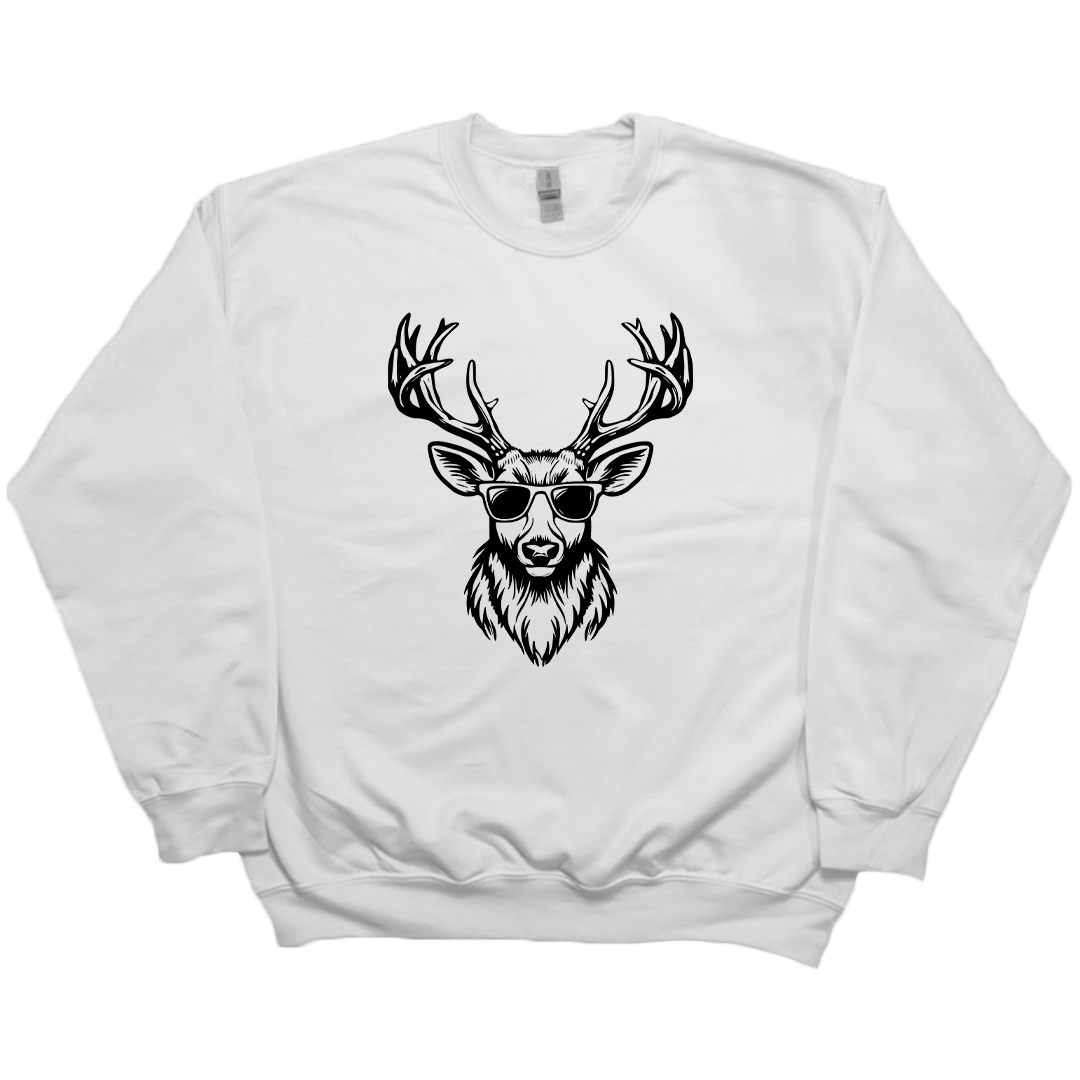 Cool Deer Adult Crew Neck Sweatshirt - Muddy Boots Clothing - Crew Neck Sweatshirt