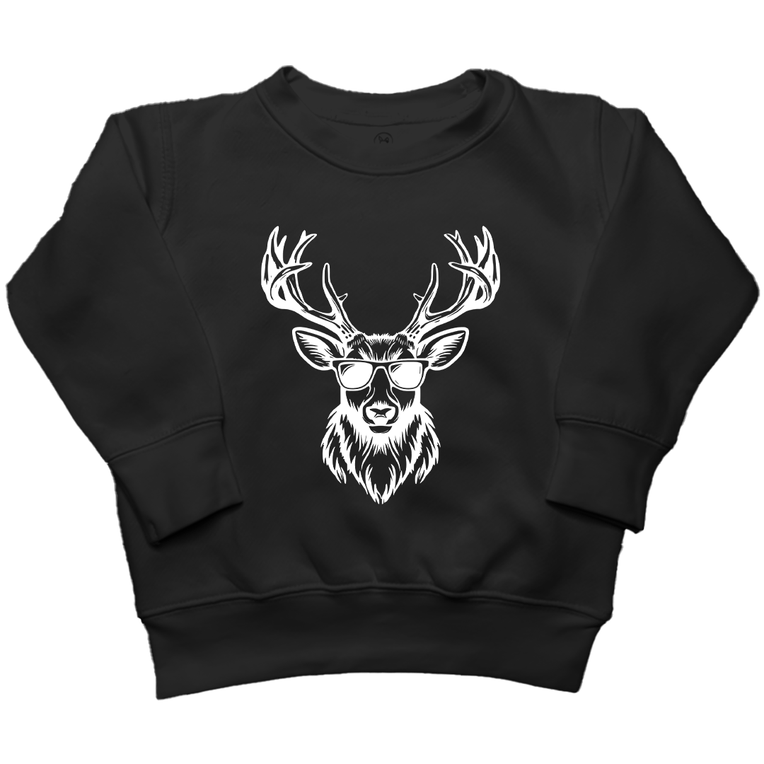 Cool Deer Kids Crew Neck Sweatshirt - Muddy Boots Clothing - Crew Neck Sweatshirt