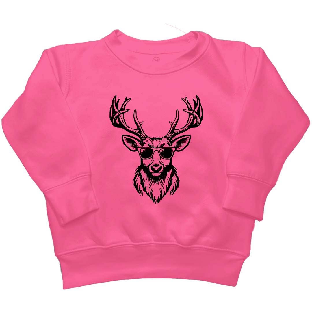 Cool Deer Kids Crew Neck Sweatshirt - Muddy Boots Clothing - Crew Neck Sweatshirt