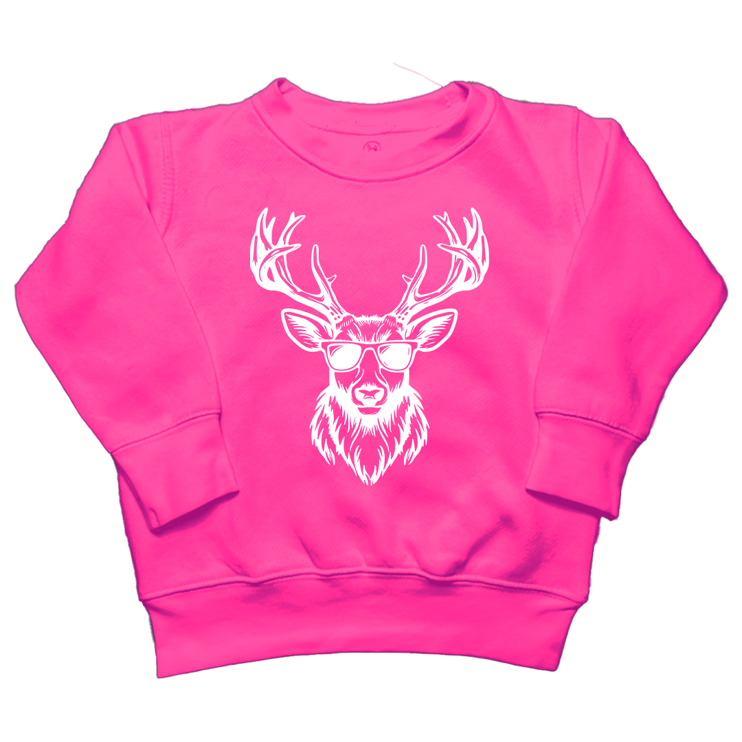 Cool Deer Kids Crew Neck Sweatshirt - Muddy Boots Clothing - Crew Neck Sweatshirt