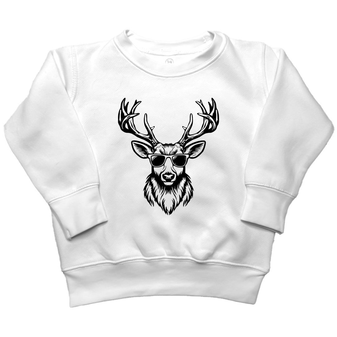 Cool Deer Kids Crew Neck Sweatshirt - Muddy Boots Clothing - Crew Neck Sweatshirt