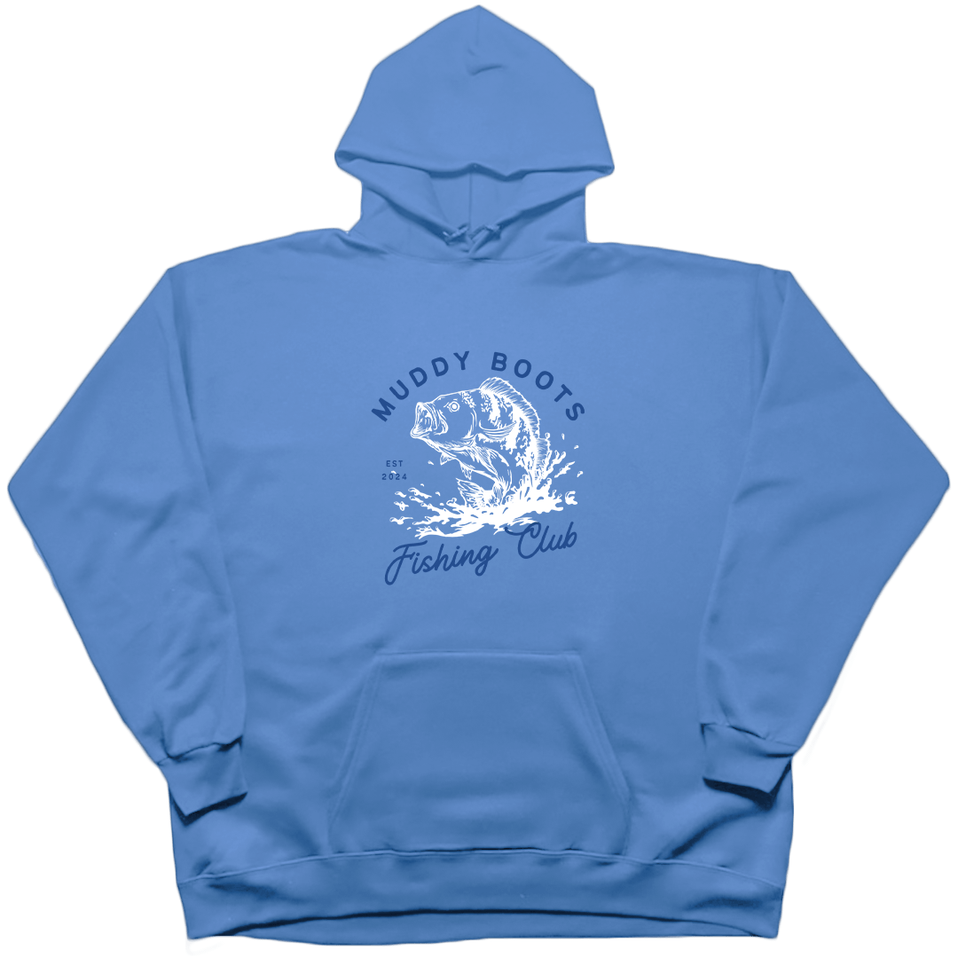Fishing Club Adult Hoodie - Muddy Boots Clothing - Hoodie