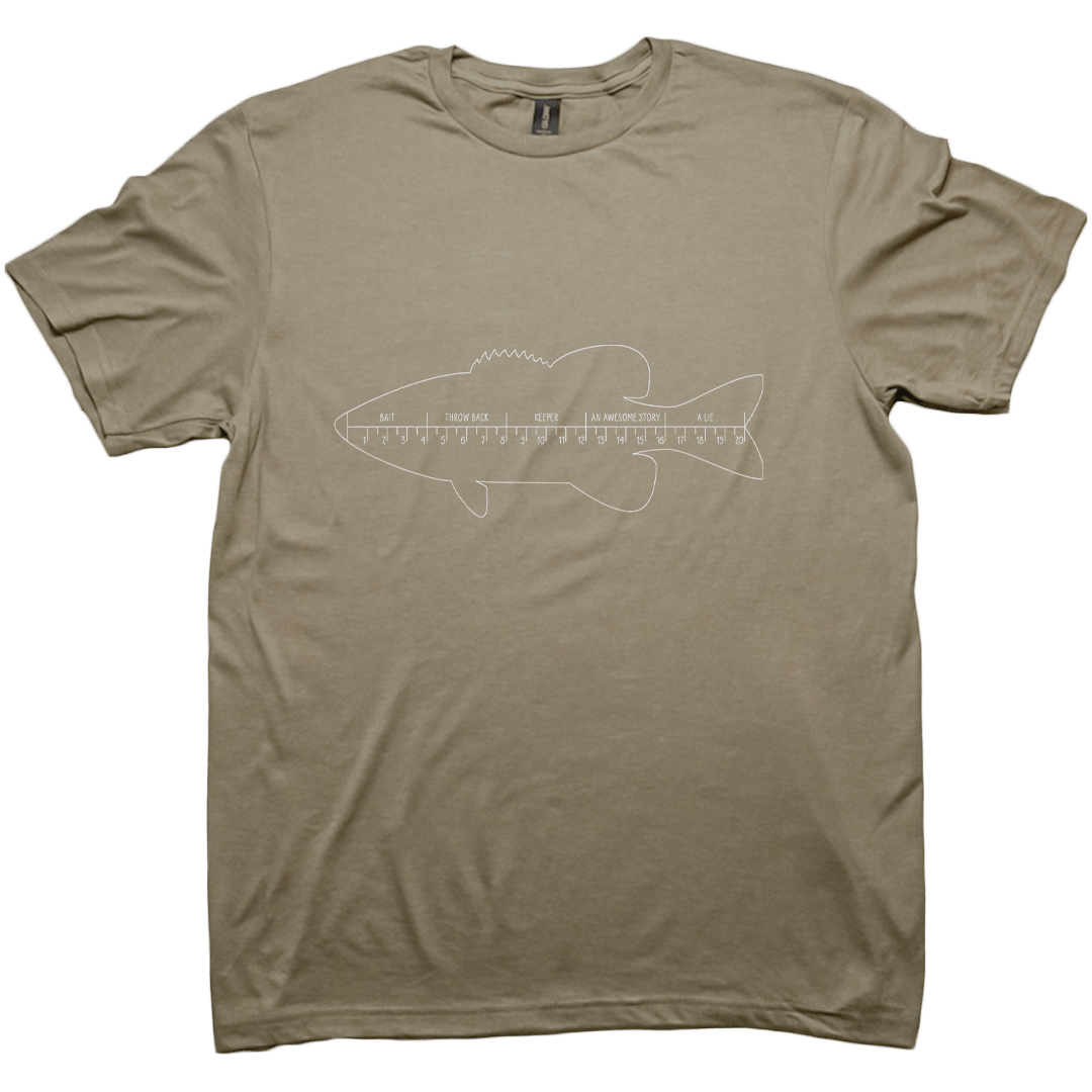 Fishing Ruler Adult Tee - Muddy Boots Clothing - T-Shirt