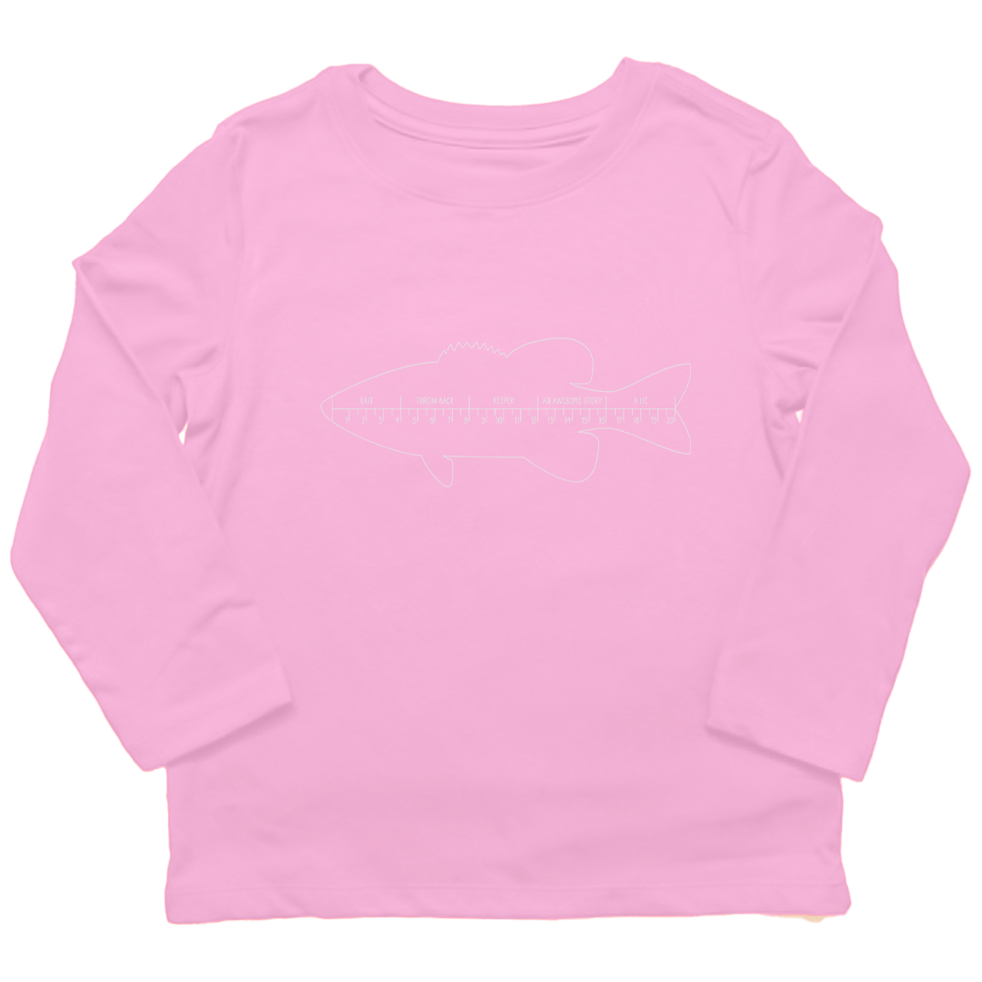 Fishing Ruler Toddler Long Sleeve Tee - Muddy Boots Clothing - Long Sleeve Tee