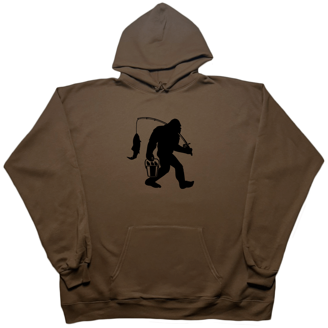 Fishing Sasquatch Adult Hoodie - Muddy Boots Clothing - Hoodie