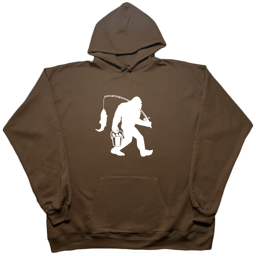 Fishing Sasquatch Adult Hoodie - Muddy Boots Clothing - Hoodie