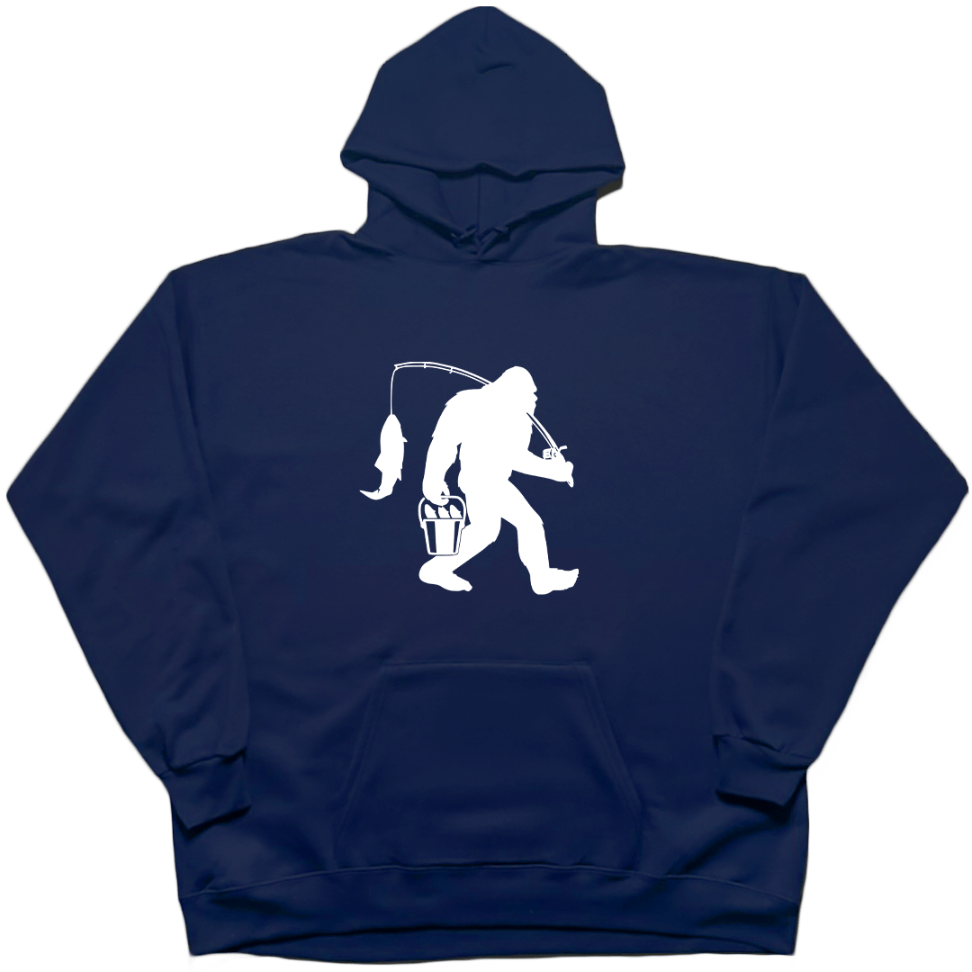 Fishing Sasquatch Adult Hoodie - Muddy Boots Clothing - Hoodie