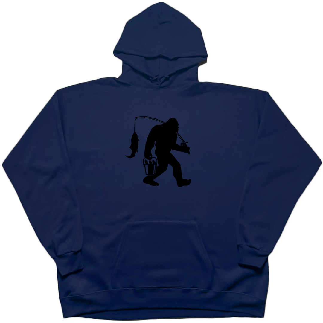 Fishing Sasquatch Adult Hoodie - Muddy Boots Clothing - Hoodie