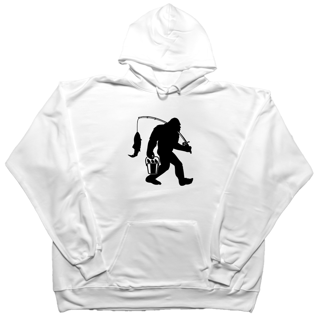 Fishing Sasquatch Adult Hoodie - Muddy Boots Clothing - Hoodie