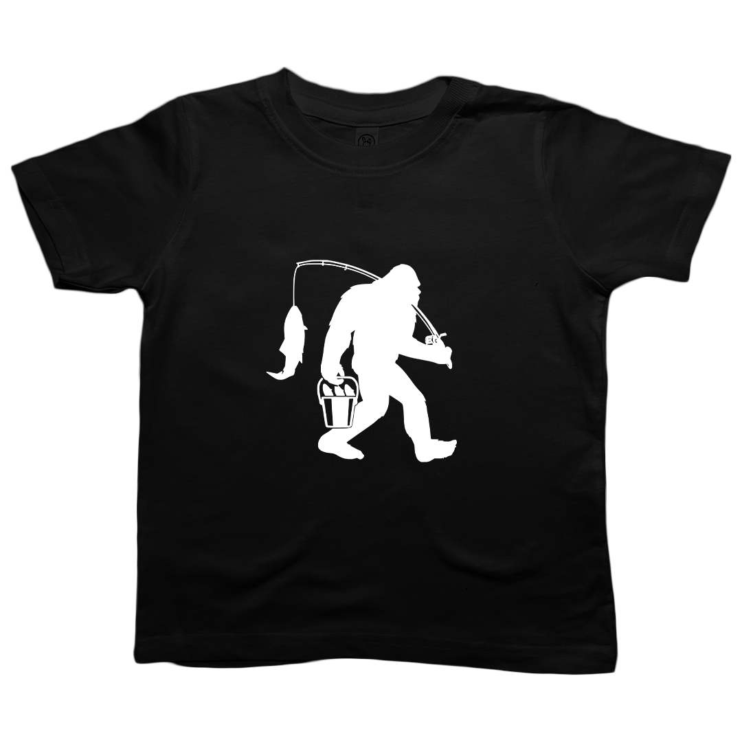 Fishing Sasquatch Toddler Tee - Muddy Boots Clothing - T-Shirt