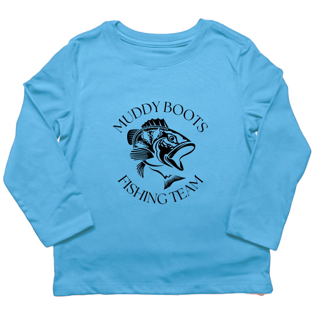 Fishing Team Kids Long Sleeve Tee - Muddy Boots Clothing - Long Sleeve Tee