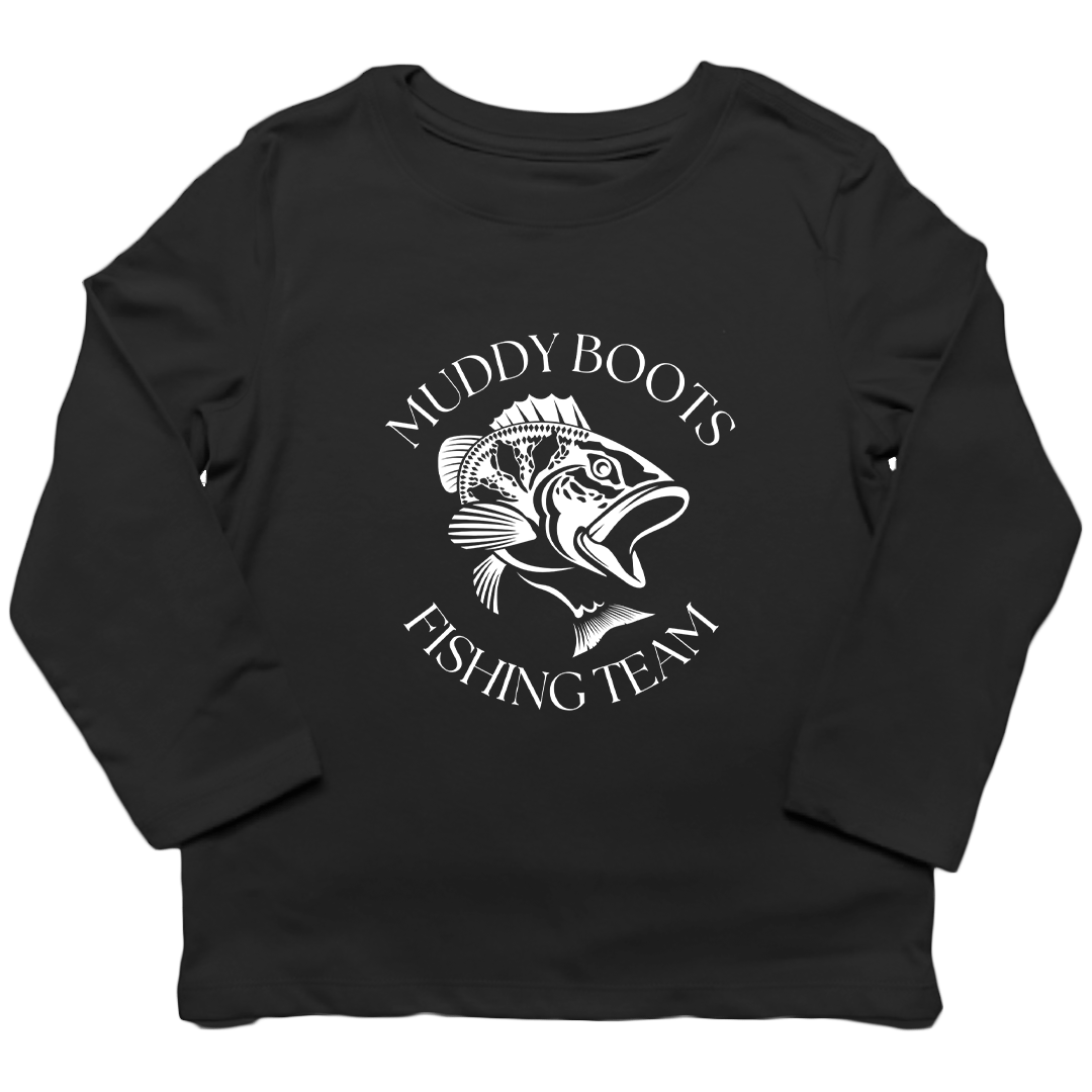Fishing Team Kids Long Sleeve Tee - Muddy Boots Clothing - Long Sleeve Tee