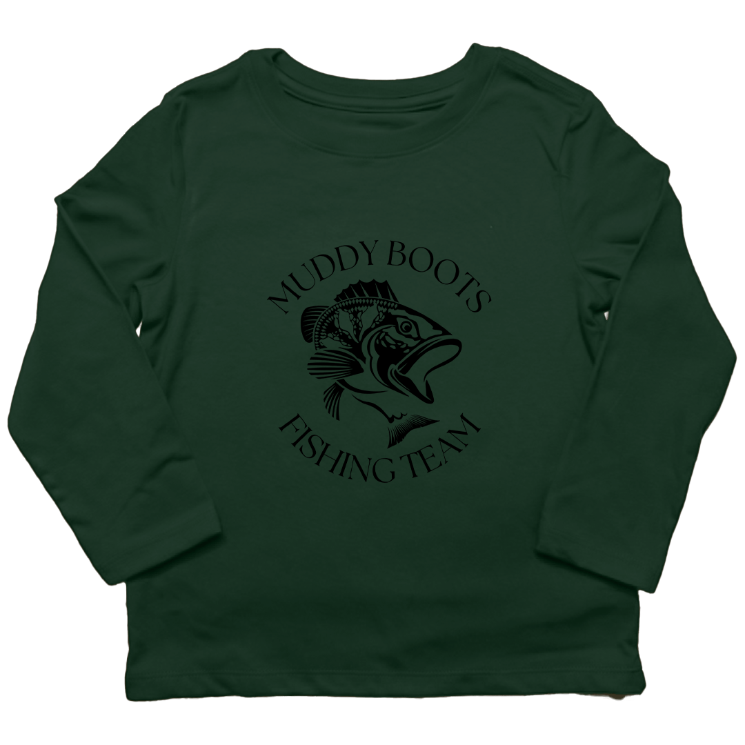 Fishing Team Kids Long Sleeve Tee - Muddy Boots Clothing - Long Sleeve Tee