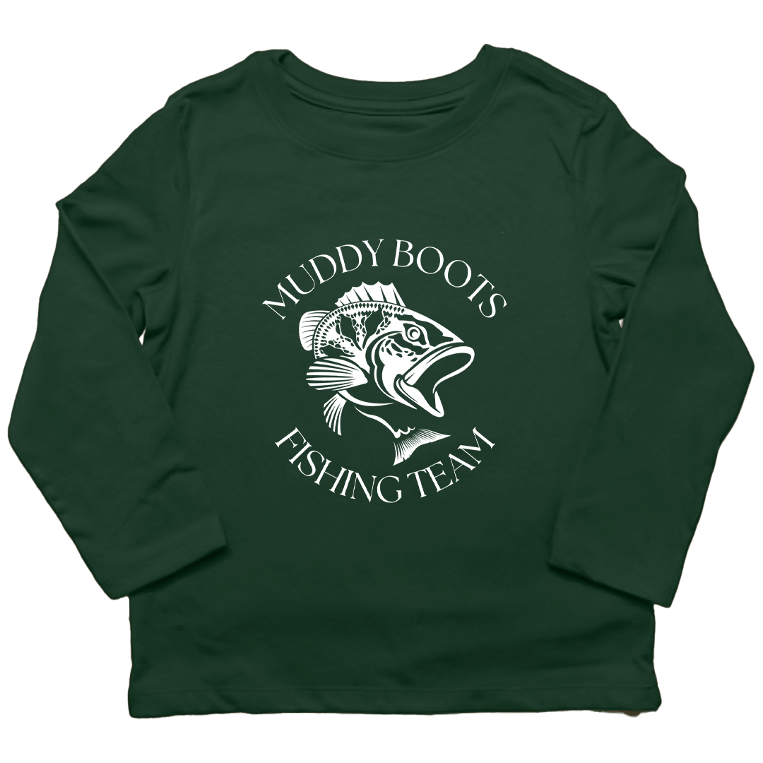 Fishing Team Kids Long Sleeve Tee - Muddy Boots Clothing - Long Sleeve Tee