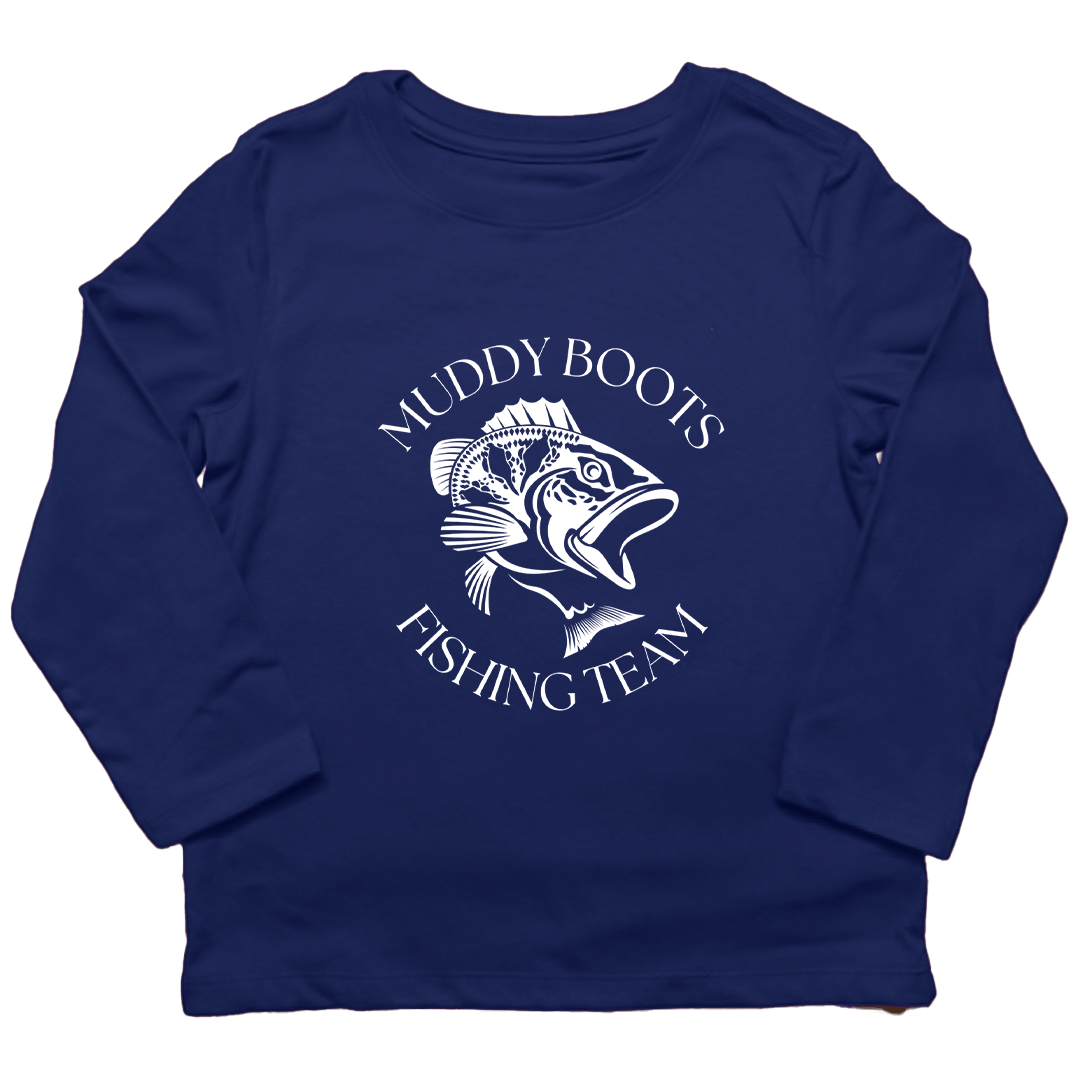 Fishing Team Kids Long Sleeve Tee - Muddy Boots Clothing - Long Sleeve Tee