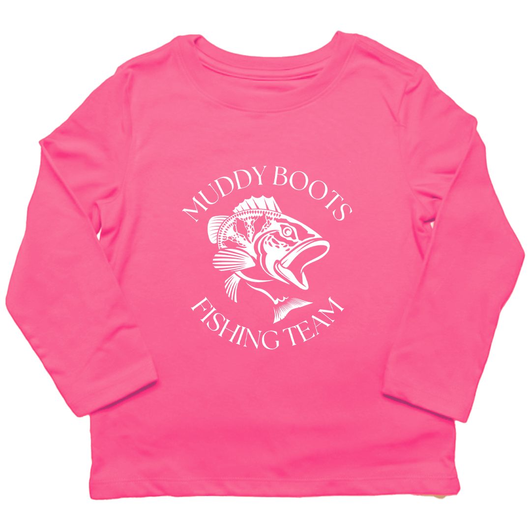 Fishing Team Kids Long Sleeve Tee - Muddy Boots Clothing - Long Sleeve Tee