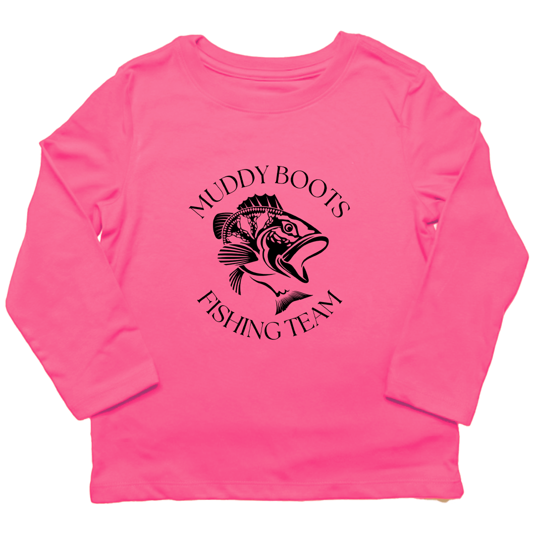 Fishing Team Kids Long Sleeve Tee - Muddy Boots Clothing - Long Sleeve Tee
