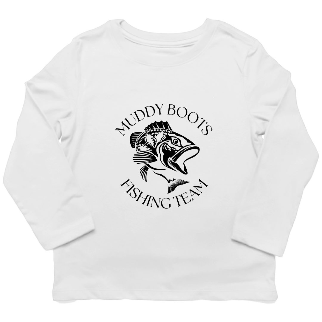 Fishing Team Kids Long Sleeve Tee - Muddy Boots Clothing - Long Sleeve Tee