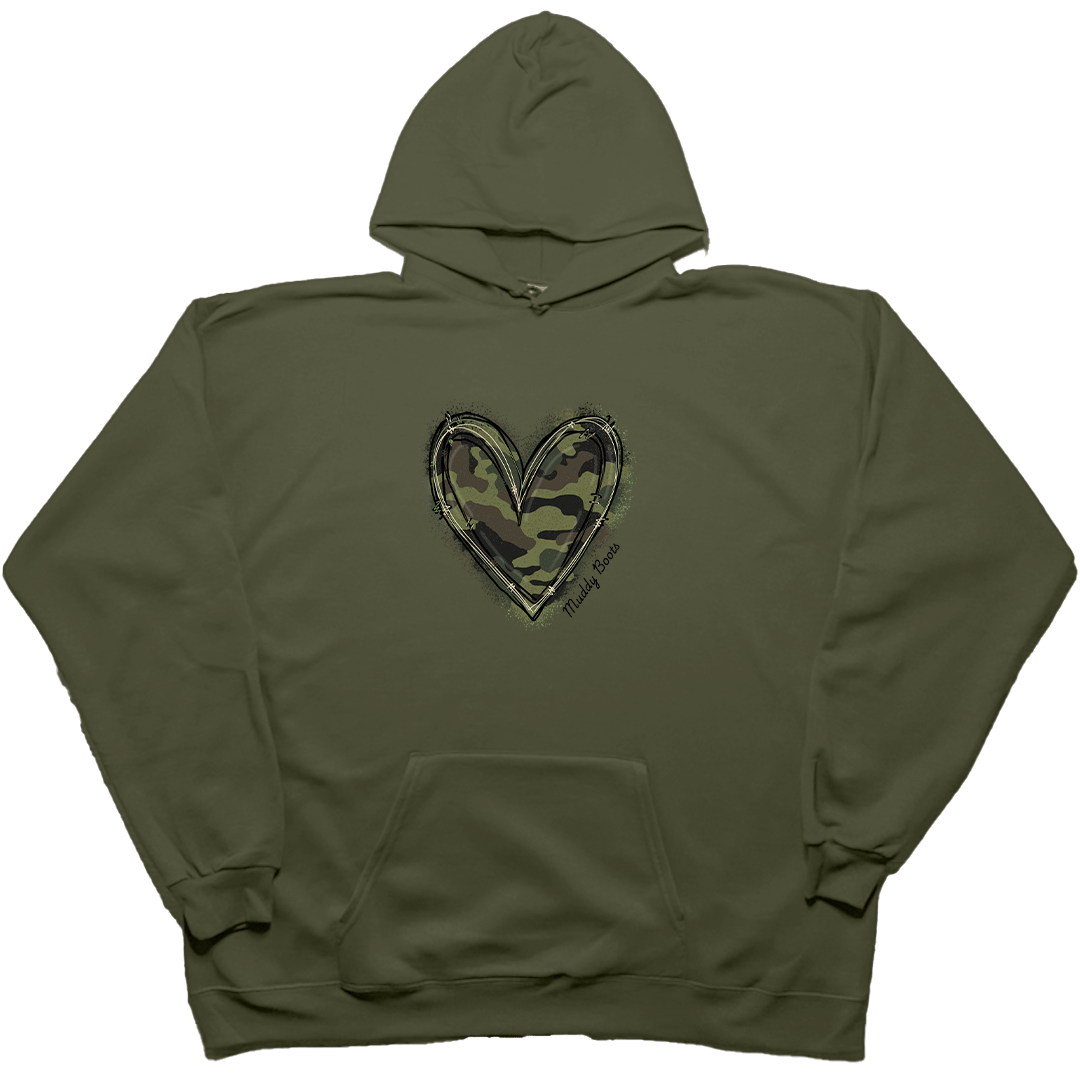 Hidden Heart Adult Hoodie - Muddy Boots Clothing - Hoodie