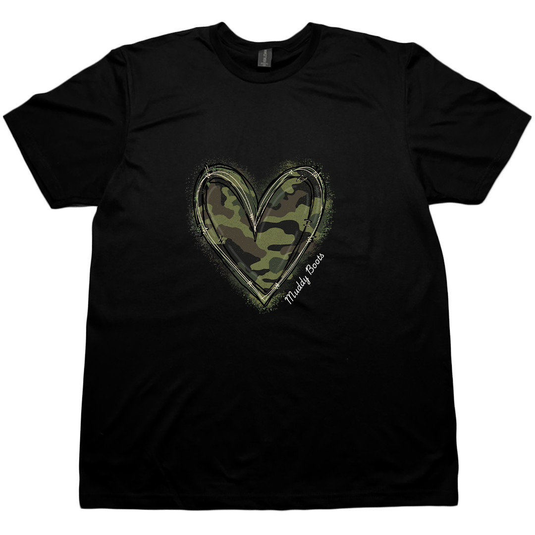 Hidden Heart Adult Tee - Muddy Boots Clothing - T-Shirt