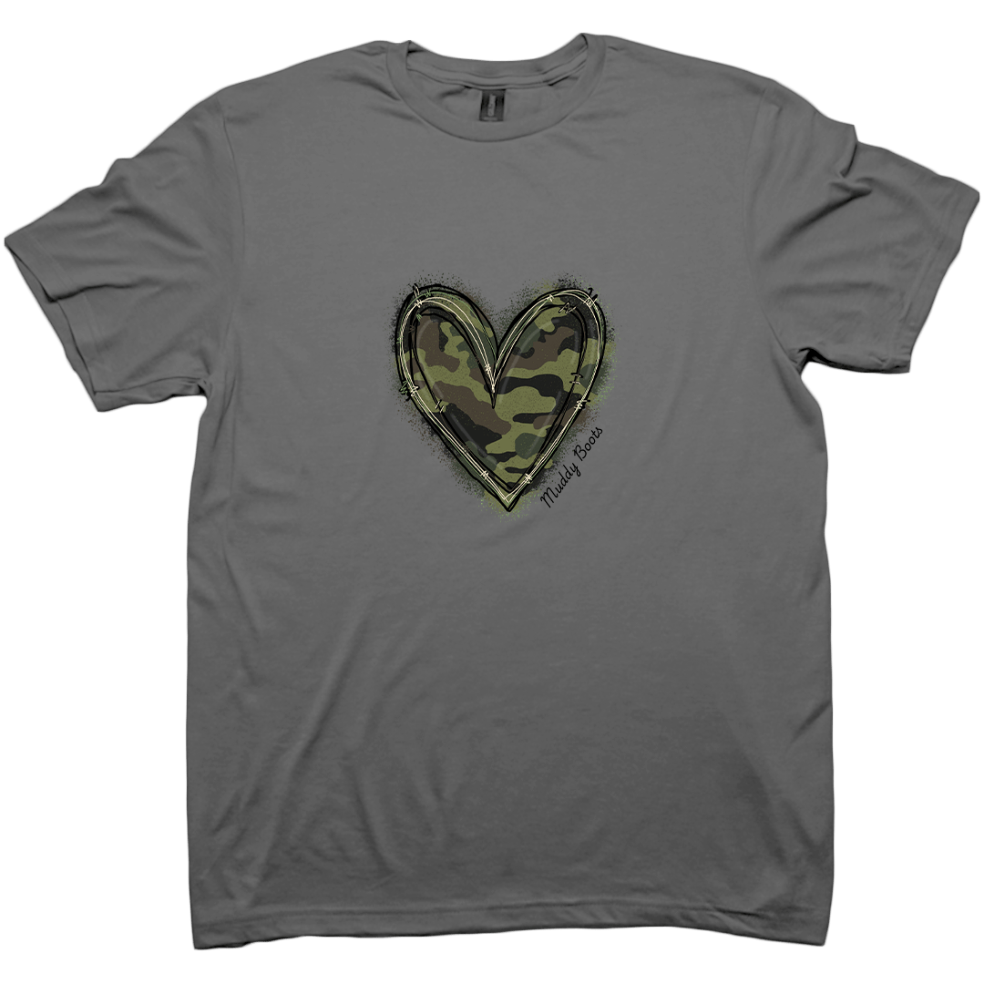 Hidden Heart Adult Tee - Muddy Boots Clothing - T-Shirt