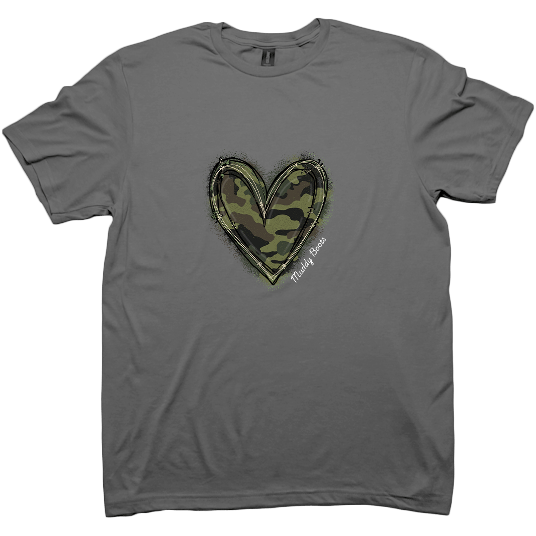 Hidden Heart Adult Tee - Muddy Boots Clothing - T-Shirt