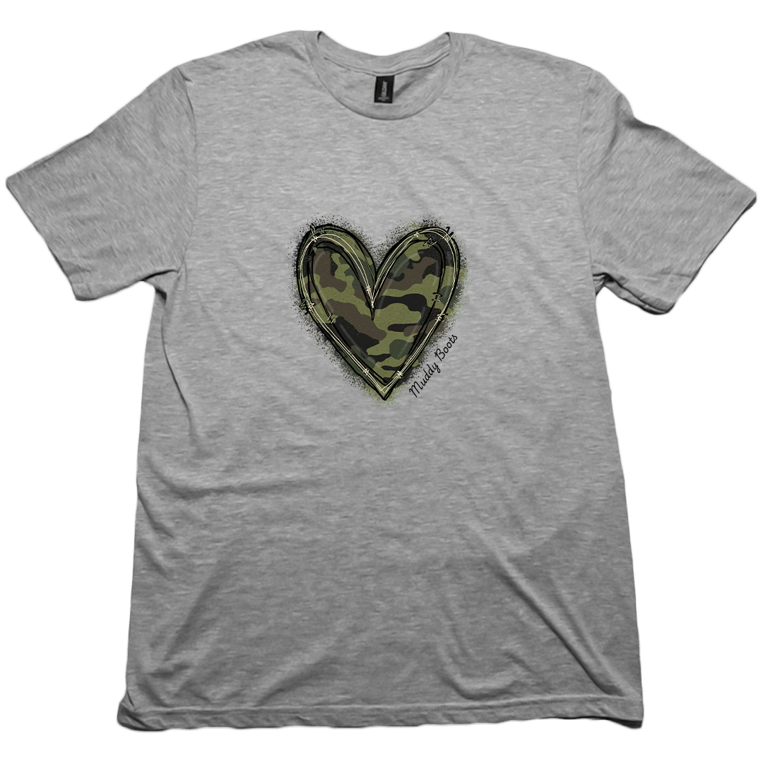 Hidden Heart Adult Tee - Muddy Boots Clothing - T-Shirt