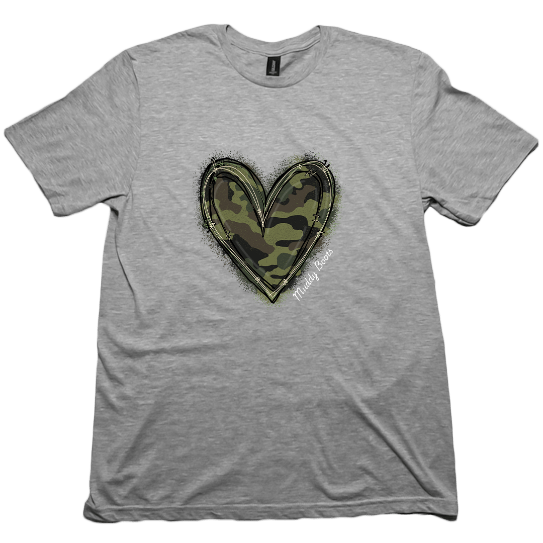 Hidden Heart Adult Tee - Muddy Boots Clothing - T-Shirt