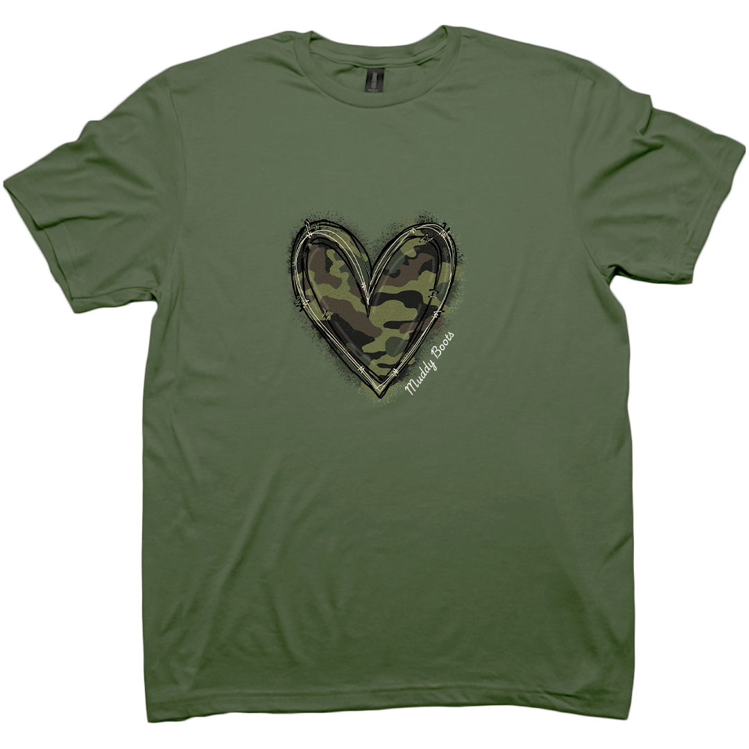 Hidden Heart Adult Tee - Muddy Boots Clothing - T-Shirt