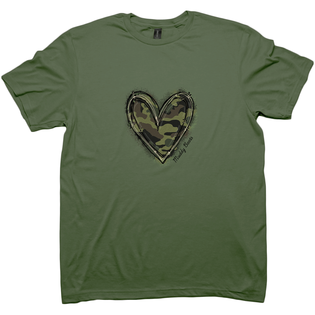 Hidden Heart Adult Tee - Muddy Boots Clothing - T-Shirt